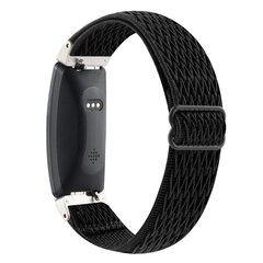 FitBit Inspire 2 &amp; Ace 3 Elastisches Solo-Schleifen-Nylonband - Schwarz