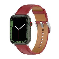 Luxuri&ouml;ses Lederarmband - Bordeaux - Geeignet f&uuml;r Apple Watch 38mm / 40mm / 41mm / 42mm