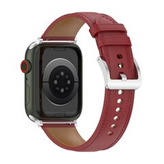 Luxuri&ouml;ses Lederarmband - Bordeaux - Geeignet f&uuml;r Apple Watch 38mm / 40mm / 41mm / 42mm