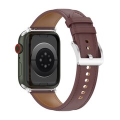 Luxuri&ouml;ses Lederarmband - Dunkelbraun - Geeignet f&uuml;r Apple Watch 44mm / 45mm / 46mm / 49mm