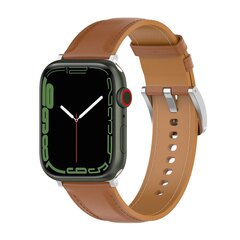 Luxuri&ouml;ses Lederarmband - Hellbraun - Geeignet f&uuml;r Apple Watch 44mm / 45mm / 46mm / 49mm