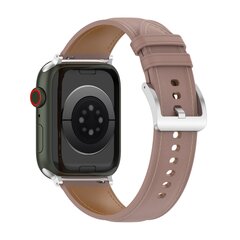 Luxuri&ouml;ses Lederarmband - Altrosa - Geeignet f&uuml;r Apple Watch 44mm / 45mm / 46mm / 49mm