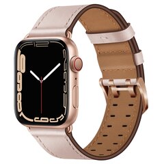 Lederarmband mit Doppelschlie&szlig;e - Pink - Geeignet f&uuml;r Apple Watch 44mm / 45mm / 46mm / 49mm