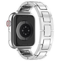 Schlankes Edelstahlband mit Schnellverschluss (small) - Silber - Geeignet f&uuml;r Apple Watch 44mm / 45mm / 46mm / 49mm