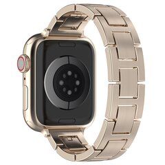Schlankes Edelstahlband mit Schnellverschluss (small) - Starlight - Geeignet f&uuml;r Apple Watch 38mm / 40mm / 41mm / 42mm