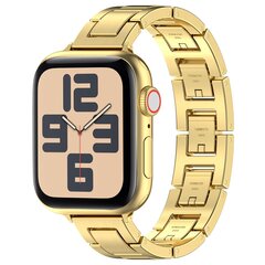 Schlankes Edelstahlband mit Schnellverschluss (small) - Gold - Geeignet f&uuml;r Apple Watch 38mm / 40mm / 41mm / 42mm