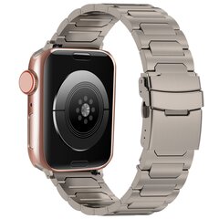 Titan H-Typ Gliederarmband - Farbe Titan - Geeignet f&uuml;r Apple Watch 38mm / 40mm / 41mm / 42mm