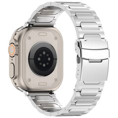 Titan H-Typ Gliederarmband - Silber - Geeignet f&uuml;r Apple Watch 44mm / 45mm / 46mm / 49mm