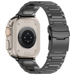 Titan H-Typ Gliederarmband - Schwarz - Geeignet f&uuml;r Apple Watch 44mm / 45mm / 46mm / 49mm