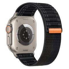 Nylon Wave Armband - Schwarz - Geeignet f&uuml;r Apple Watch 38mm / 40mm / 41mm / 42mm