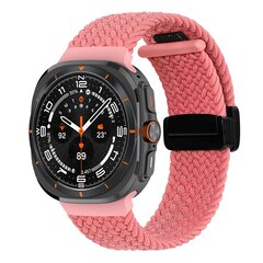 Geflochtenes Armband mit D-Schlie&szlig;e - Pink - Samsung Galaxy Watch Ultra 47mm