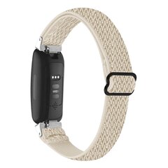 Fitbit Inspire 3 &ndash; Elastisches Solo Loop Nylonarmband - Beige