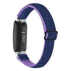 Fitbit Inspire 3 &ndash; Elastisches Solo Loop Nylonarmband - Blau/Violett