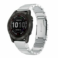 Edelstahl-Gliederarmband - Silber - Garmin Approach S60 &amp; S62 / Instinct / Instinct 2 (Solar)