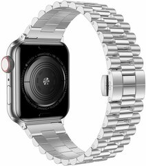 Metallgliederband - Silber - Geeignet f&uuml;r Apple Watch 44mm / 45mm / 46mm / 49mm