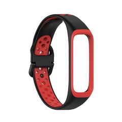 Silikonband 2 Farben - Schwarz / Rot - Samsung Galaxy Fit 2