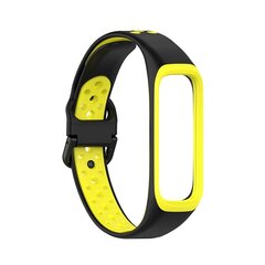 Silikonband 2 Farben - Schwarz / Gelb - Samsung Galaxy Fit 2