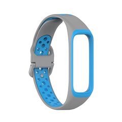 Silikonband 2 Farben - Grau / Blau - Samsung Galaxy Fit 2
