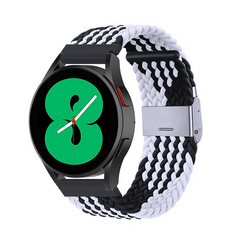 Geflochtenes Nylonband - Schwarz / Wei&szlig; - Huawei Watch 4 (pro) / 3 (pro) / Ultimate