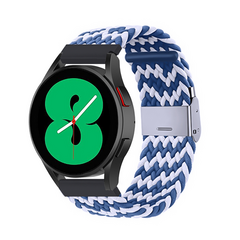 Geflochtenes Nylonband - Blau / Wei&szlig; - Huawei Watch 4 (pro) / 3 (pro) / Ultimate