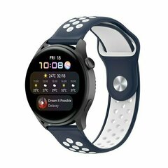 Sport Edition Silikonband - Dunkelblau + Wei&szlig; - Huawei Watch 4 (pro) / 3 (pro) / Ultimate