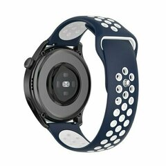 Sport Edition Silikonband - Dunkelblau + Wei&szlig; - Huawei Watch 4 (pro) / 3 (pro) / Ultimate