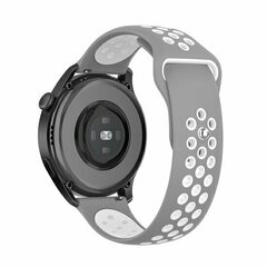 Sport Edition Silikonband - Grau + Wei&szlig; - Huawei Watch 4 (pro) / 3 (pro) / Ultimate