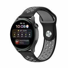 Sport Edition Silikonband - Schwarz + Grau - Huawei Watch 4 (pro) / 3 (pro) / Ultimate