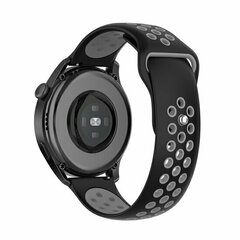 Sport Edition Silikonband - Schwarz + Grau - Huawei Watch 4 (pro) / 3 (pro) / Ultimate