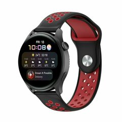 Sport Edition Silikonband - Schwarz + Rot - Huawei Watch 4 (pro) / 3 (pro) / Ultimate