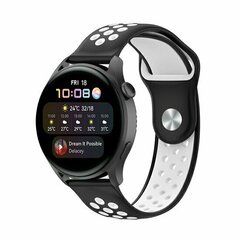 Sport Edition Silikonband - Schwarz + Wei&szlig; - Huawei Watch 4 (pro) / 3 (pro) / Ultimate