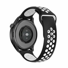 Sport Edition Silikonband - Schwarz + Wei&szlig; - Huawei Watch 4 (pro) / 3 (pro) / Ultimate