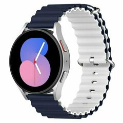 Ocean Style Silikonarmband - Dunkelblau / Wei&szlig; - Huawei Watch 4 (pro) / 3 (pro) / Ultimate