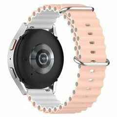 Ocean Style Silikonarmband - Hellrosa / Wei&szlig; - Huawei Watch 4 (pro) / 3 (pro) / Ultimate
