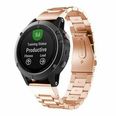 Stahlgliederarmband - Ros&eacute;gold - Garmin Instinct E - 40mm