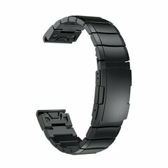 Edelstahl-Gliederarmband - Schwarz - Garmin Instinct E - 40mm