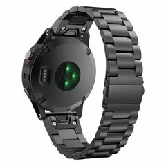 Stahlgliederarmband - Schwarz - Garmin Instinct E - 40mm