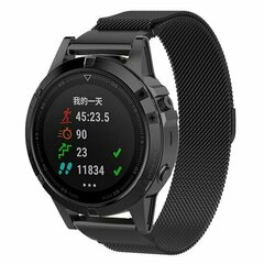 Milanaise Armband - Schwarz - Garmin Instinct E - 40mm