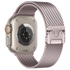 Milanaise Loop Band mit Schnappverschluss - Pink Pink - Geeignet f&uuml;r Apple Watch 38mm / 40mm / 41mm / 42mm