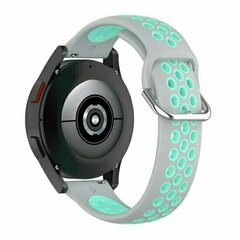 Silikon-Sportband mit Schnalle - Grau + T&uuml;rkis - Huawei Watch 4 (pro) / 3 (pro) / Ultimate