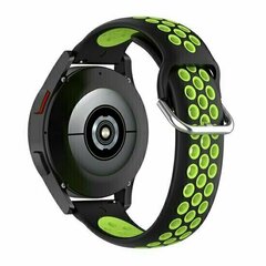 Silikon-Sportband mit Schnalle - Schwarz + Gr&uuml;n - Huawei Watch 4 (pro) / 3 (pro) / Ultimate