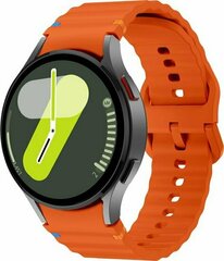 Wave Sportarmband mit Druckknopf - Gr&ouml;&szlig;e: M/L - Orange - Samsung Galaxy Watch 4 Classic - 42mm &amp; 46mm