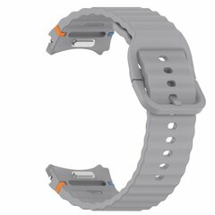 Wave Sportarmband mit Druckknopf - Gr&ouml;&szlig;e: M/L - Dunkelgrau - Samsung Galaxy Watch 6 Classic - 47mm &amp; 43mm