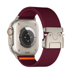 Nylonband mit Fallschirmverschluss - Bordeaux - Geeignet f&uuml;r Apple Watch 38mm / 40mm / 41mm / 42mm