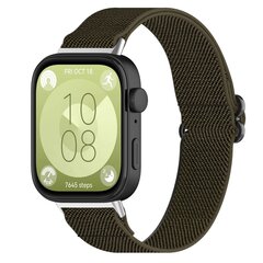 Elastisches Nylonband - Dunkelgr&uuml;n - Huawei Watch Fit 3 / Fit 4
