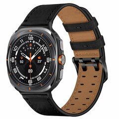 Lederband mit Doppelschlie&szlig;e - Schwarz - Samsung Galaxy Watch 8 Classic - 46mm