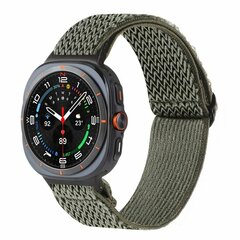Elastisches Solo Loop Nylonarmband - Dunkelgr&uuml;n - Samsung Galaxy Watch 8 Classic - 46mm