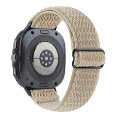 Elastisches Solo Loop Nylonarmband - Beige - Samsung Galaxy Watch 8 Classic - 46mm