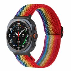 Elastisches Solo Loop Nylonarmband - Regenbogen - Samsung Galaxy Watch 8 Classic - 46mm