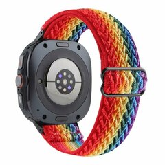 Elastisches Solo Loop Nylonarmband - Regenbogen - Samsung Galaxy Watch 8 Classic - 46mm